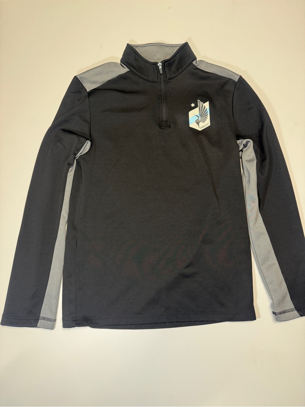 Fanatics‎ MN United Black Half-Zip Pullover with White Logo